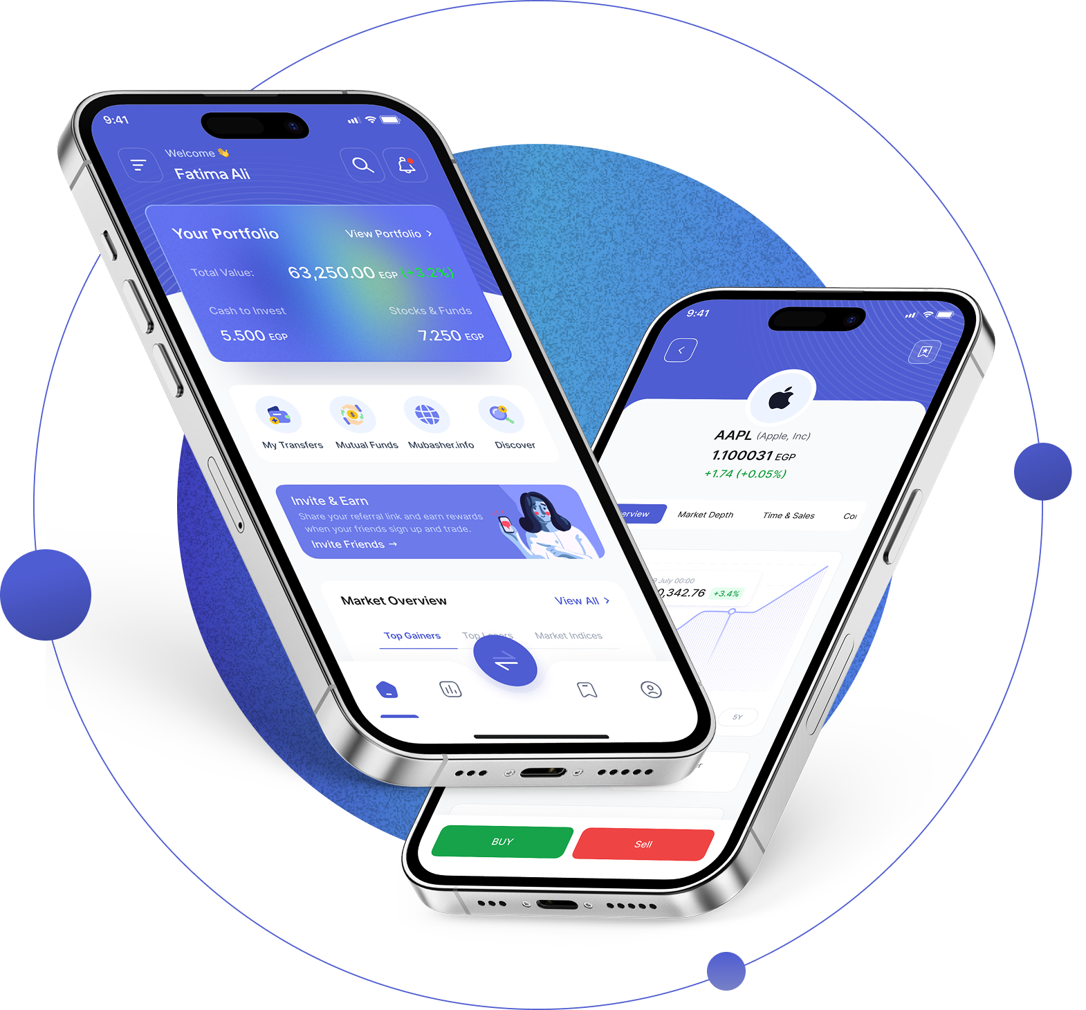 App Mockup Mtrade